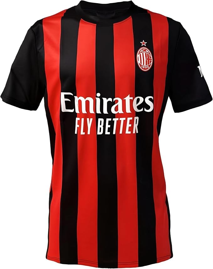 Maglia Milan Rafa Leao 10 Replica Ufficiale Autorizzata 2025-2026 Bambino (Taglie-Anni 4 6 8 10 12) Adulto (S M L XL XXL) - 12 Anni