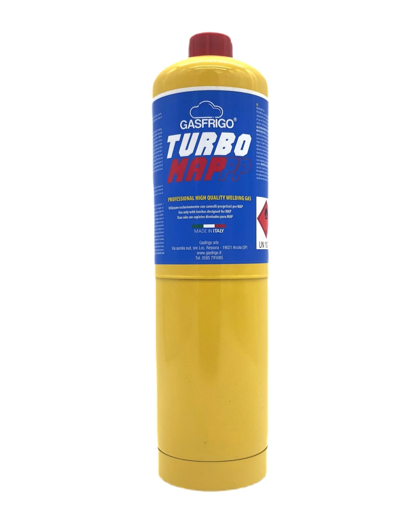 GASFRIGO® - BOMBOLA CARTUCCIA TURBO MAPP (MAP PRO) 400 gr. SALDATURA TURBO SET 110 200