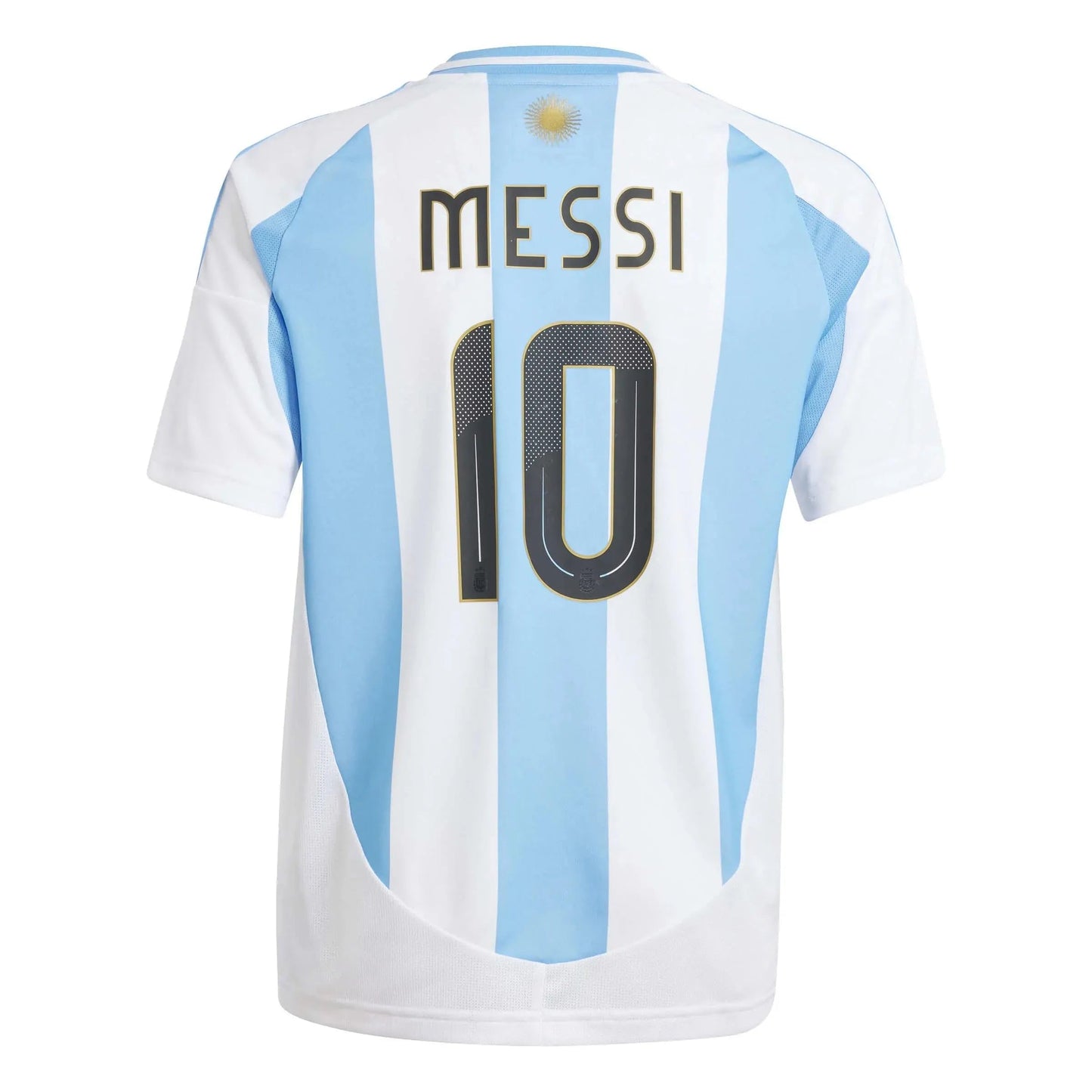 Maglia Gara Gara Gara Home Argentina 24 Lionel Messi, Bianco/Blu, XL