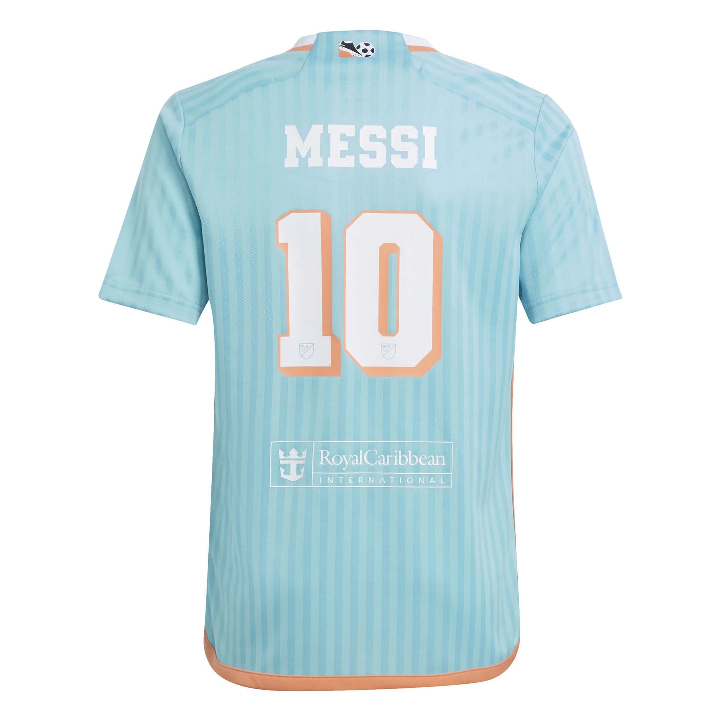 adidas Lionel Messi #10 Inter Miami CF - Maglia d'archivio per bambini, nome e numero giocatore, Acquamarina, 15