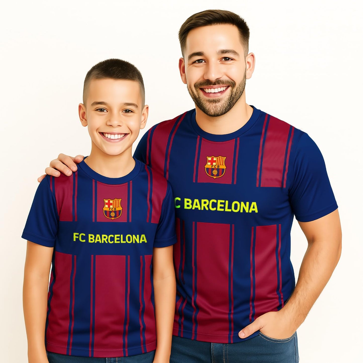 FCB Maglia Calcio FC Barcelona Stagione 2025/26. Replica Stadio Ufficiale per Adulto, Ragazzo e Bambino 10 Anni