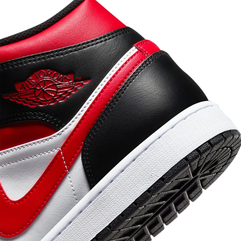 Nike, Scarpe da basket da uomo, Bianco/Nero-Rosso, 43 EU
