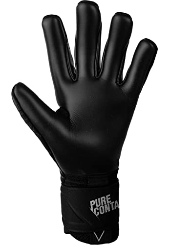 Reusch Pure Contact Infinity guanti da portiere aderenti e traspiranti guanti da calcio per adulti per uomo e donna, particolarmente adatti per l'erba sintetica, Nero, 9,5