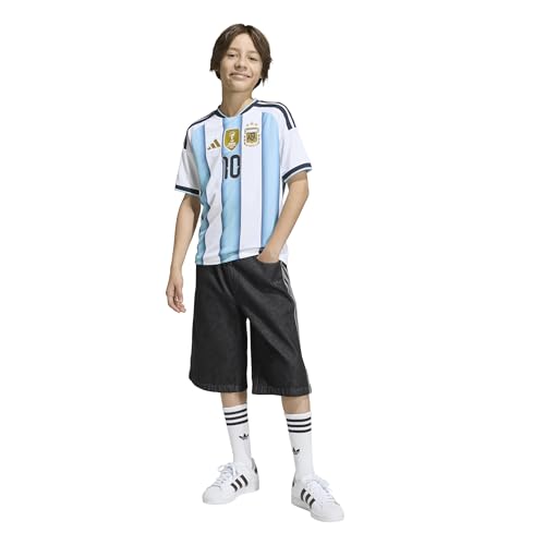 adidas Maglia da bambino Argentina Home Messi 2026 Juniors Short, bianco/blu., 11-12 Years