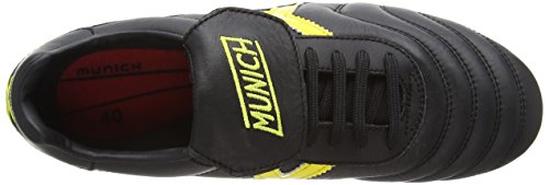 Munich Mundial, Scarpe da Calcio, Nero / Giallo, EU 44