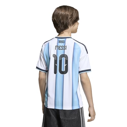 adidas Maglia da bambino Argentina Home Messi 2026 Juniors Short, bianco/blu., 11-12 Years