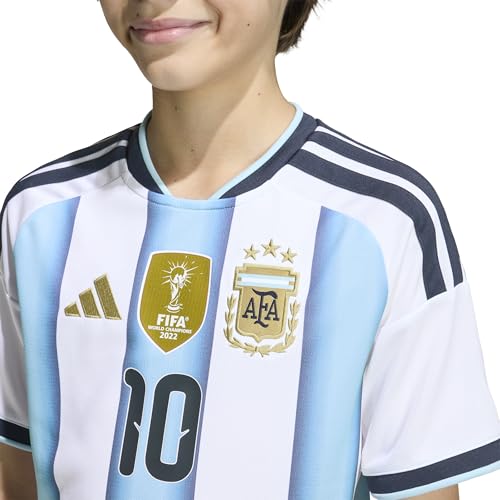 adidas Maglia da bambino Argentina Home Messi 2026 Juniors Short, bianco/blu., 11-12 Years