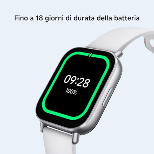 XIAOMI Redmi Watch 5 Active, Smartwatch con display LCD 2", Chiamate Bluetooth, Autonomia 18 giorni, Resistenza Acqua 5ATM, Monitoraggio Frequenza Cardiaca e SpO2, 140+ modalità Fitness, Nero