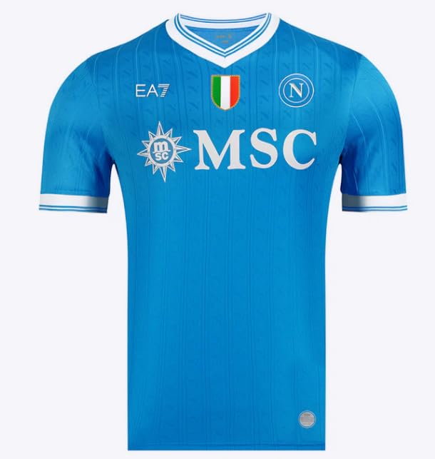 SSC NAPOLI Maglia Gara Home, Azzurra, EA7 Prodotto Ufficiale, Maglia Calcio 2025/2026, M