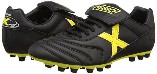 Munich Mundial, Scarpe da Calcio, Nero / Giallo, EU 44