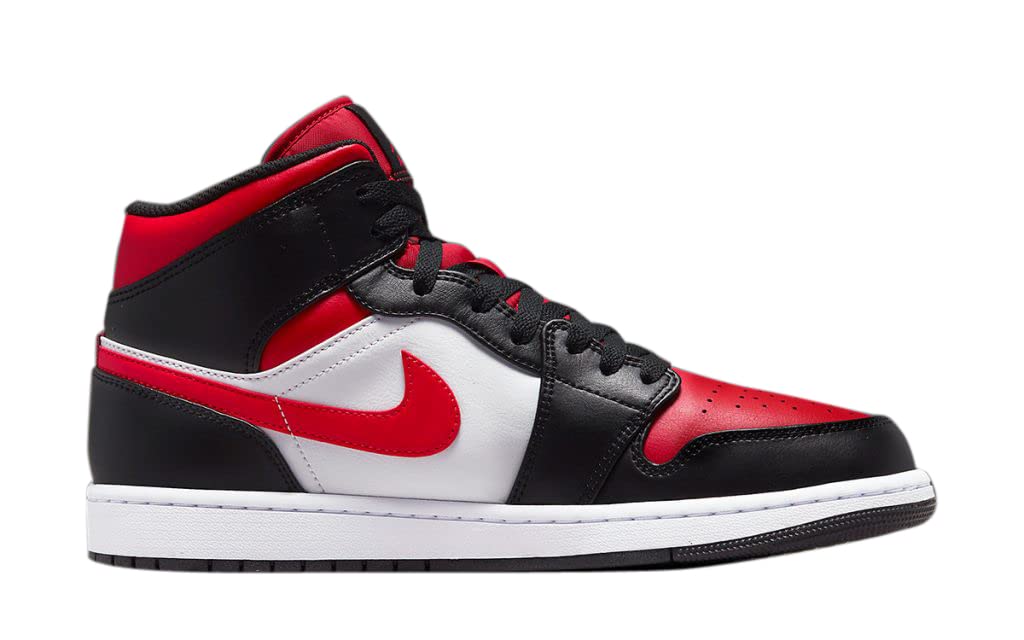 Nike, Scarpe da basket da uomo, Bianco/Nero-Rosso, 43 EU