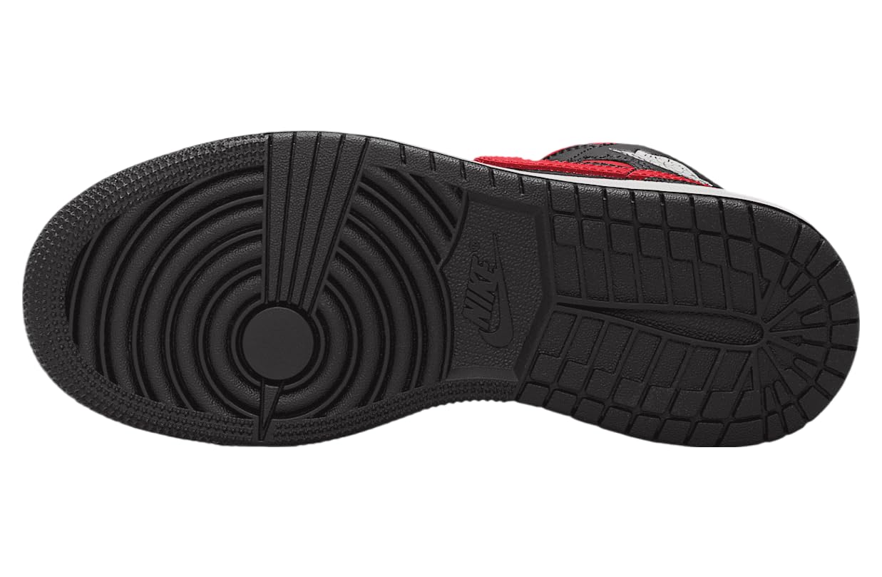 Air Jordan 1 Mid (GS) Nero/Rosso VERSITÀ-Bianco Summit, Nero | Rosso Varsity | Summit White, 5 Big Kid