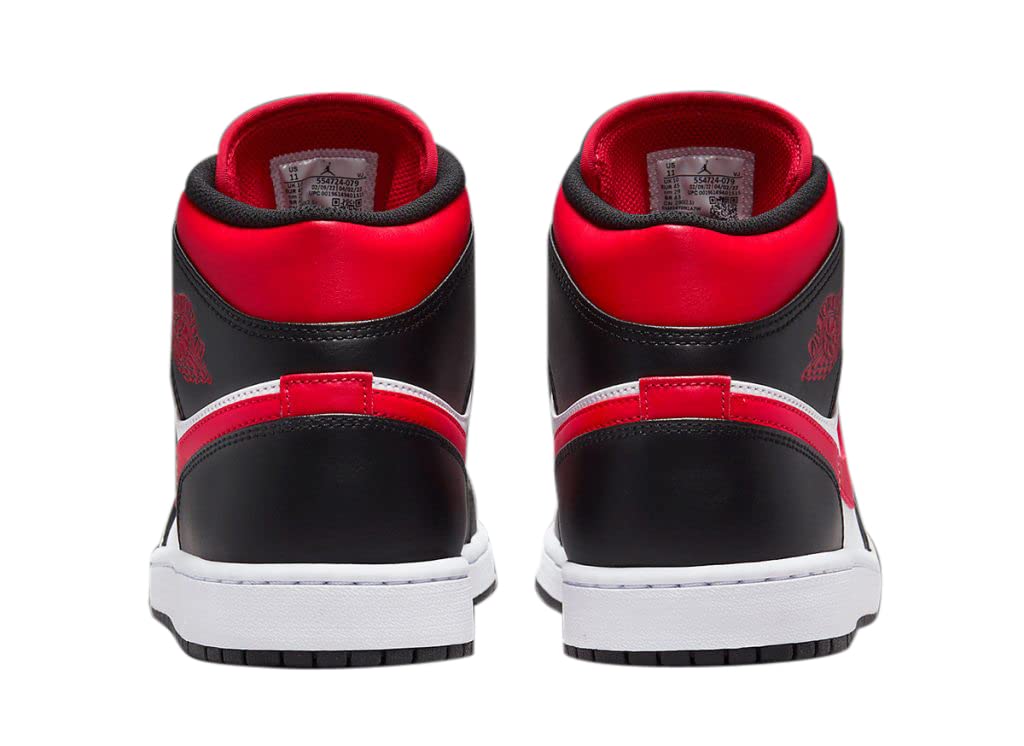 Nike, Scarpe da basket da uomo, Bianco/Nero-Rosso, 43 EU