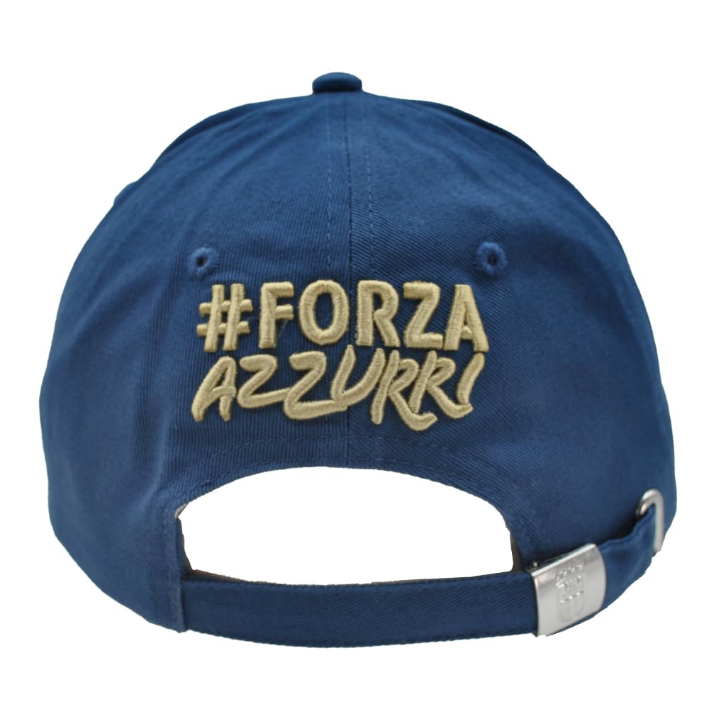 Cappello Baseball Blu con Logo Ricamato Italia, Prodotto Ufficiale FIGC Nazionale Italiana di Calcio, 253300 Blu