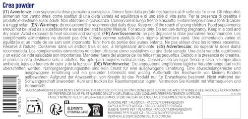 YAMAMOTO NUTRITION, CreaPOWDER 500 gr, Integratore Alimentare di Creatina Monoidrato in Polvere, Integratore per Sportivi Aumenta le Prestazioni Fisiche, Gusto Neutro