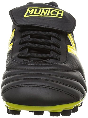 Munich Mundial, Scarpe da Calcio, Nero / Giallo, EU 44