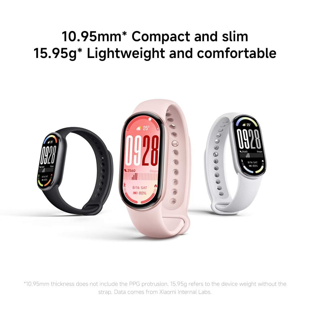 XIAOMI Smart Band 10 Bracciale Fitness, smartwatch, autonomia di 21 gg, ricarica rapida, 150+ modalità sportive, monitoraggio benessere e sonno, HyperOS 2.0, resistenza all'acqua 5 ATM, Bussola, Nero