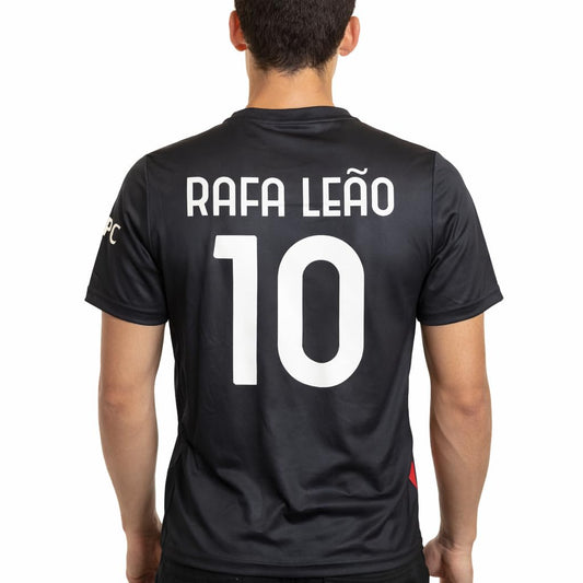 AC Milan Maglia Rafa Leao 10 Replica Ufficiale 2025/2026, Rossonera a Strisce, Adulto e Bambino (IT, Testo, M, Rosso)