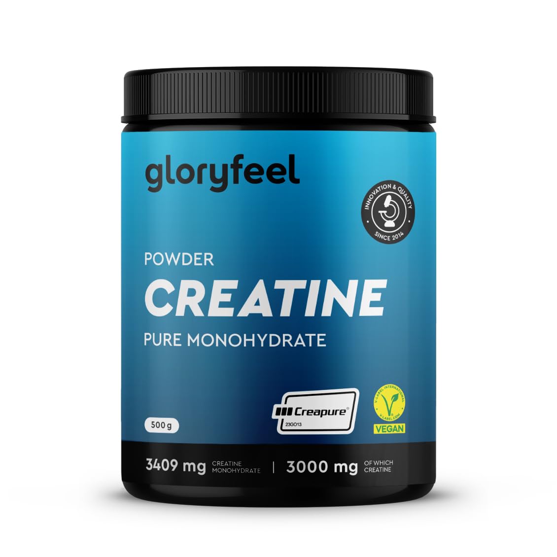 Creatina Monoidrata in Polvere 500 g, Materia Prima di Marca Creapure ad Alto Dosaggio, Supporto per Sport e Atleti, 100% Creatina Pura e di Alta Qualità, Palestra e Pre Workout