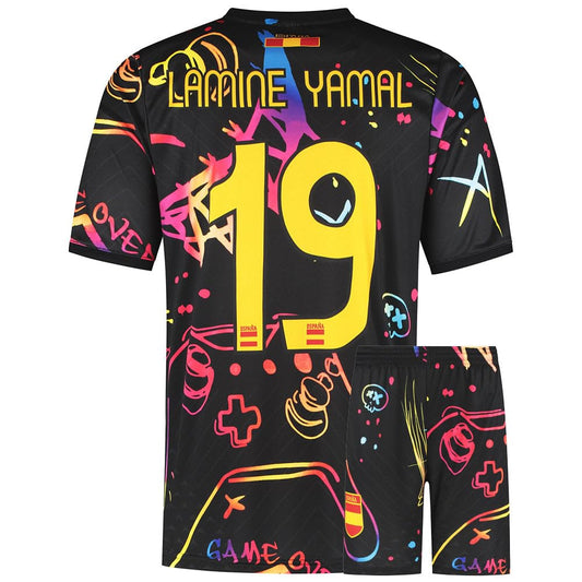 Maglia Lamine Yamal - Kit da Calcio Spagna - Kit da Gioco - Bambini e Adulti - Ragazzi - Divisa da Calcio - Regali per Il Calcio - Abbigliamento Sportivo - Taglia 116