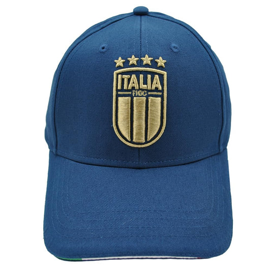 Cappello Baseball Blu con Logo Ricamato Italia, Prodotto Ufficiale FIGC Nazionale Italiana di Calcio, 253300 Blu