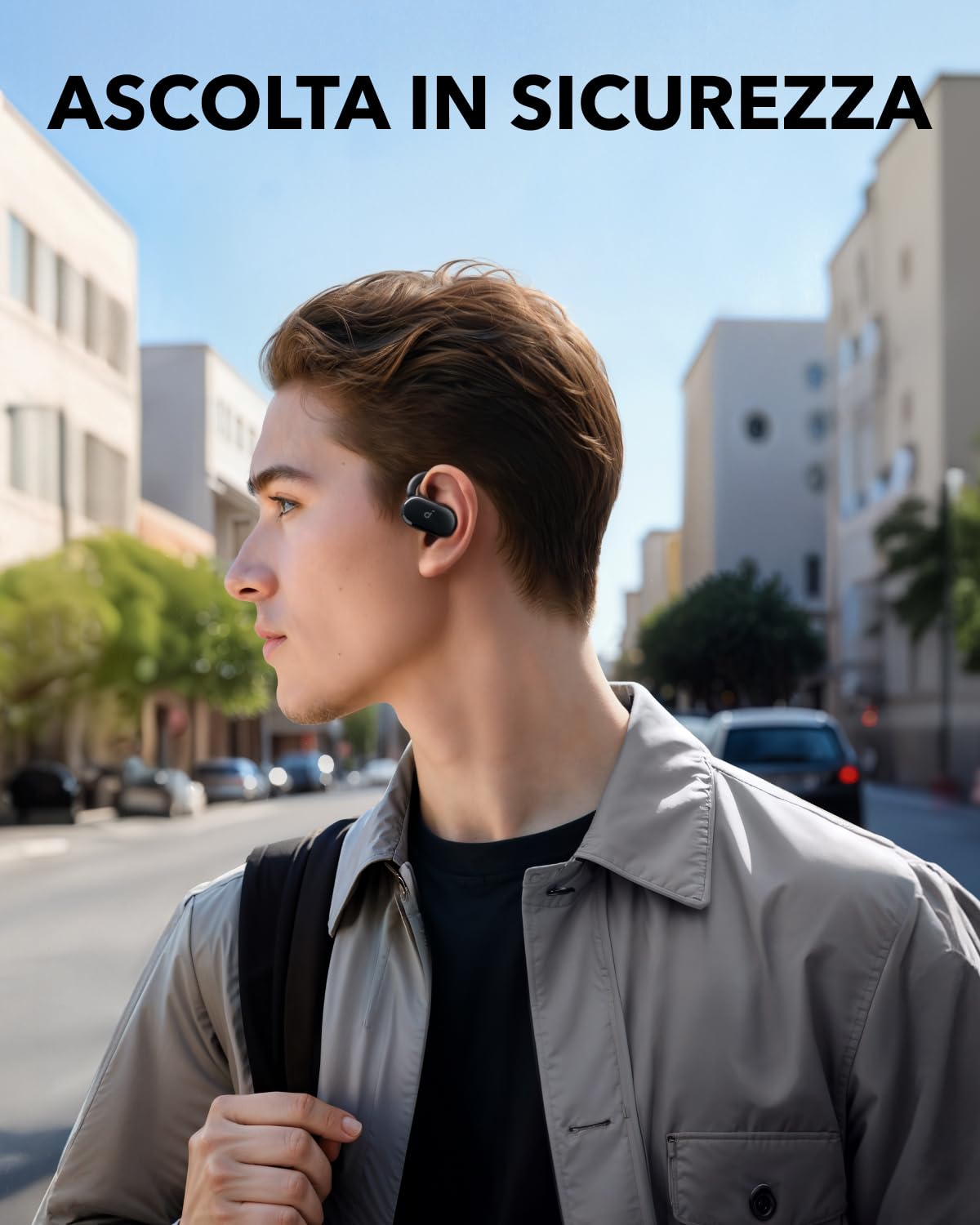 Soundcore V20i Cuffie Open-Ear di Anker, Cuffie Bluetooth 5.4, Ganci Rotanti, Ultra Confortevoli, Vestibilità Aderente, Bassi Potenti, Chiamate Chiare, IP55, 36H di Riproduzione,Connessione Multipunto