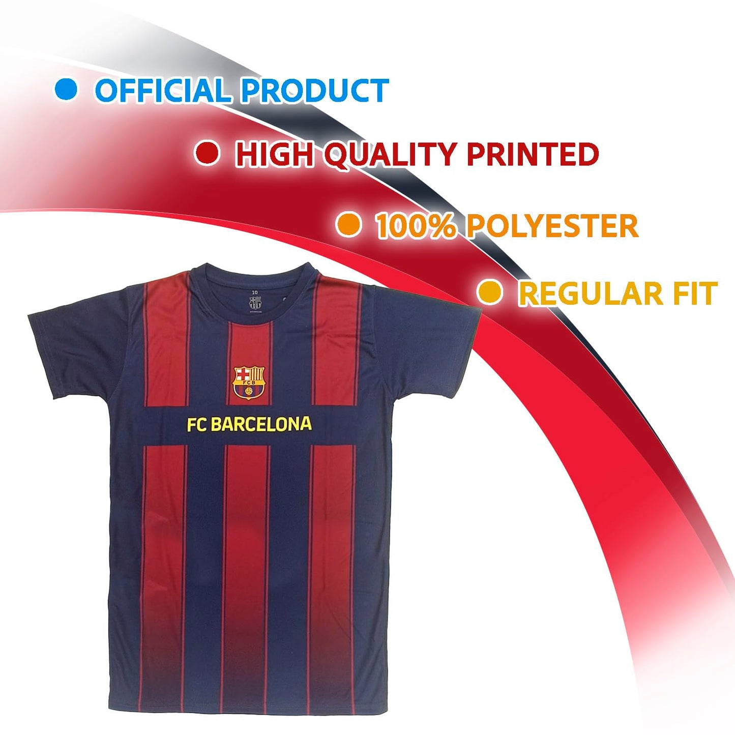 FCB Maglia Calcio FC Barcelona Stagione 2025/26. Replica Stadio Ufficiale per Adulto, Ragazzo e Bambino 10 Anni