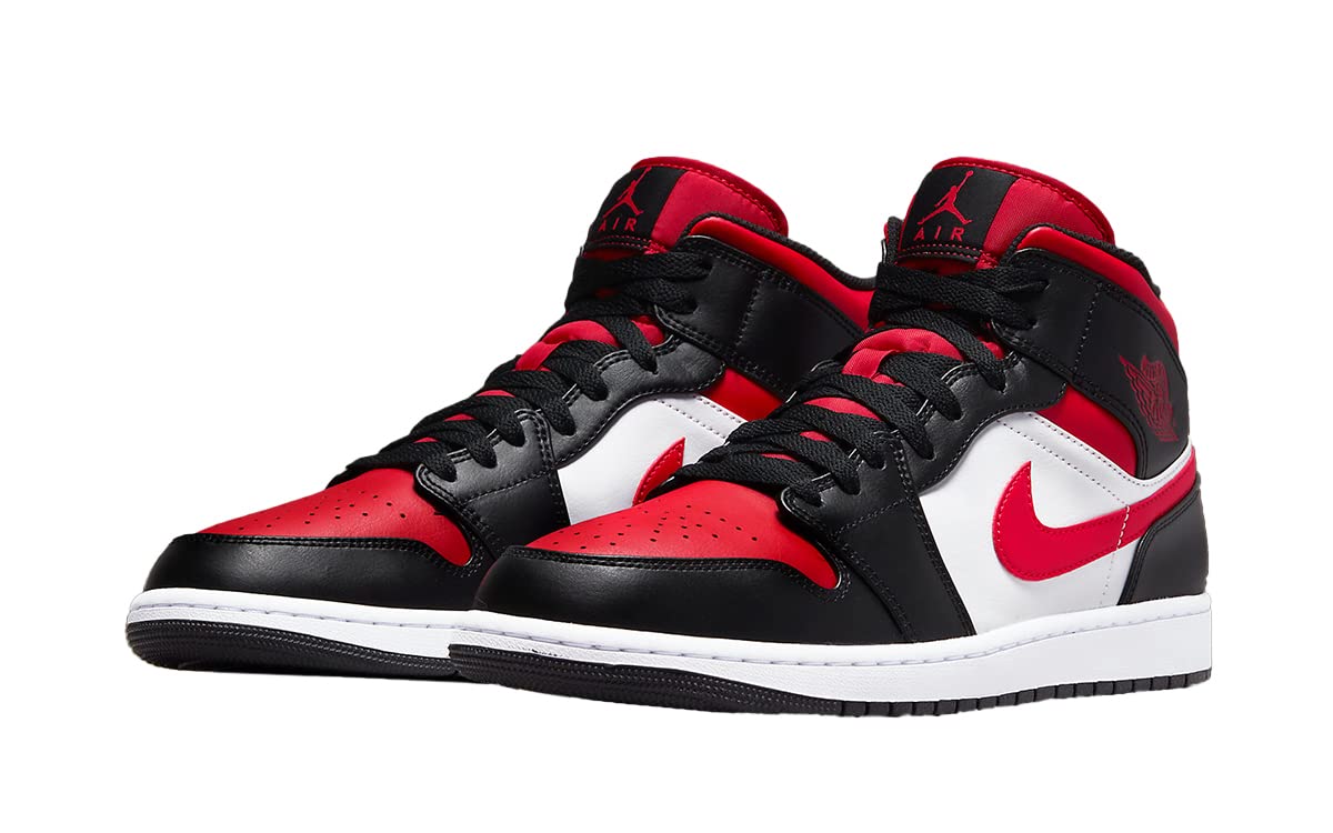 Nike, Scarpe da basket da uomo, Bianco/Nero-Rosso, 43 EU