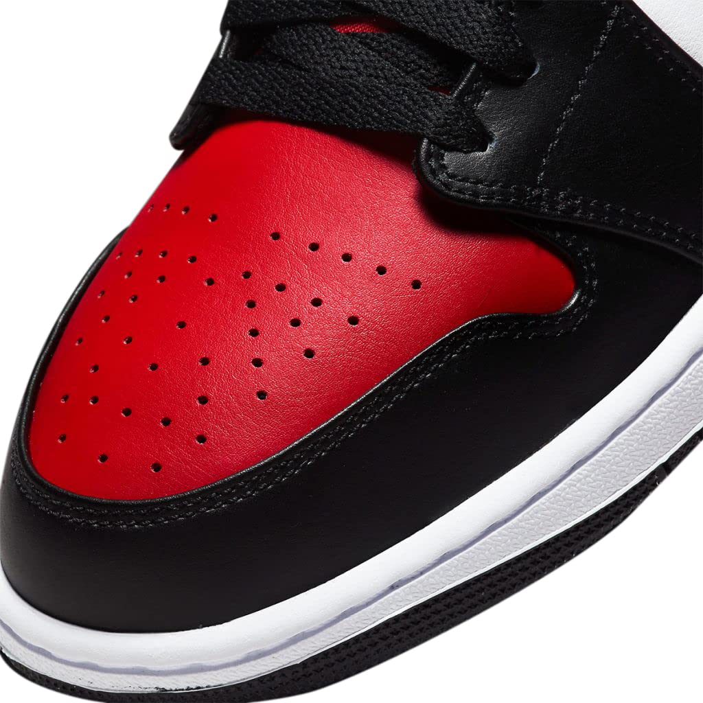 Nike, Scarpe da basket da uomo, Bianco/Nero-Rosso, 43 EU