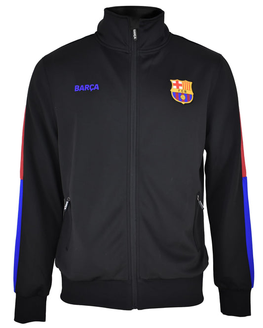 FC Barcelona Giacca PLUS BARÇA BLACK con licenza per adulti, taglia L, Nero , L