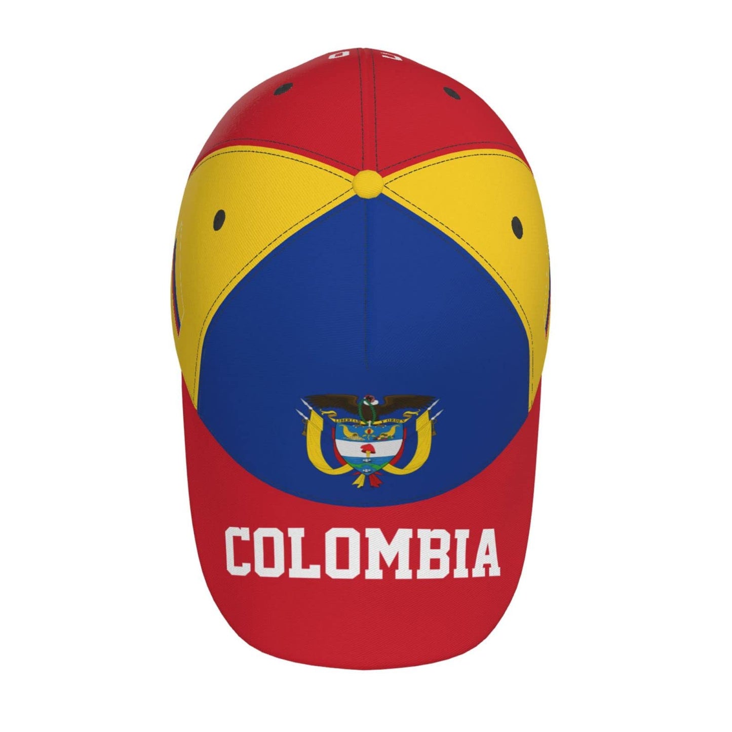 RFSHOP Colombia Bandiera Colombiano Baseball Cap Full Print Adulto Uomini Cappello Patriottismo Sostenitore Calcio Caps Nero, #1458, Etichettalia unica