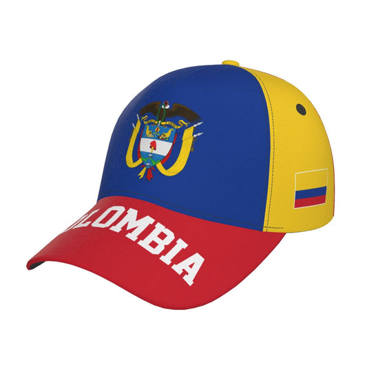 RFSHOP Colombia Bandiera Colombiano Baseball Cap Full Print Adulto Uomini Cappello Patriottismo Sostenitore Calcio Caps Nero, #1458, Etichettalia unica