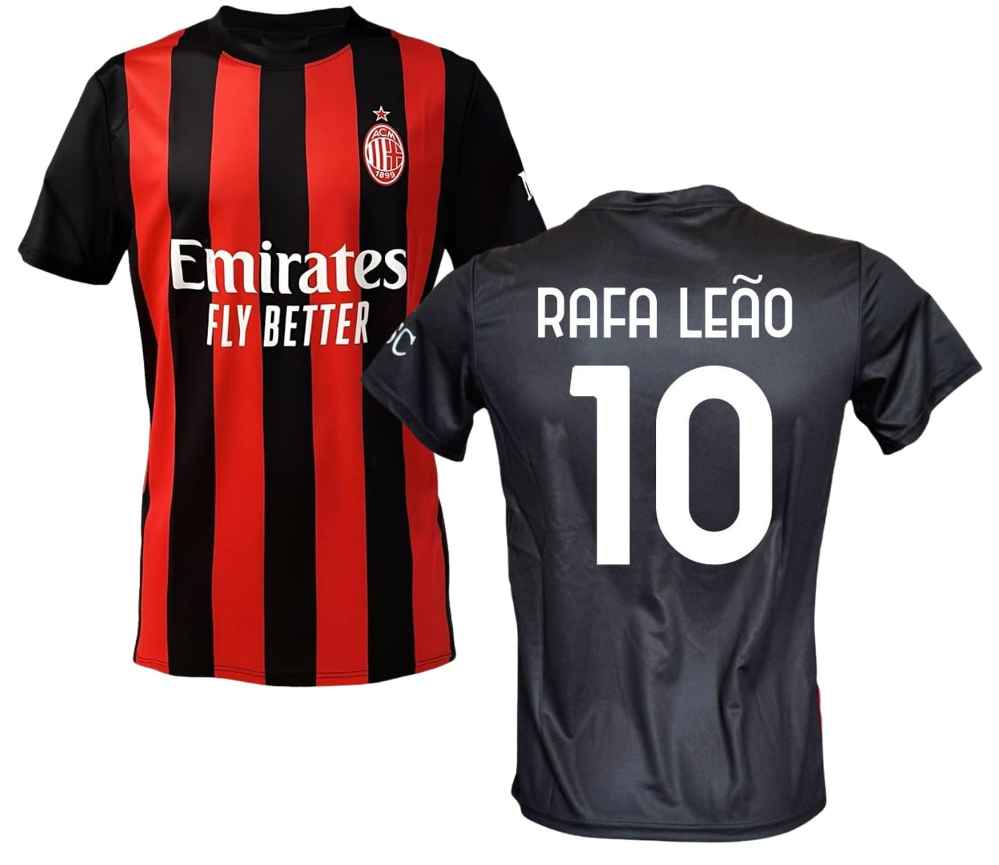 Maglia Milan Rafa Leao 10 Replica Ufficiale Autorizzata 2025-2026 Bambino (Taglie-Anni 4 6 8 10 12) Adulto (S M L XL XXL) - 12 Anni
