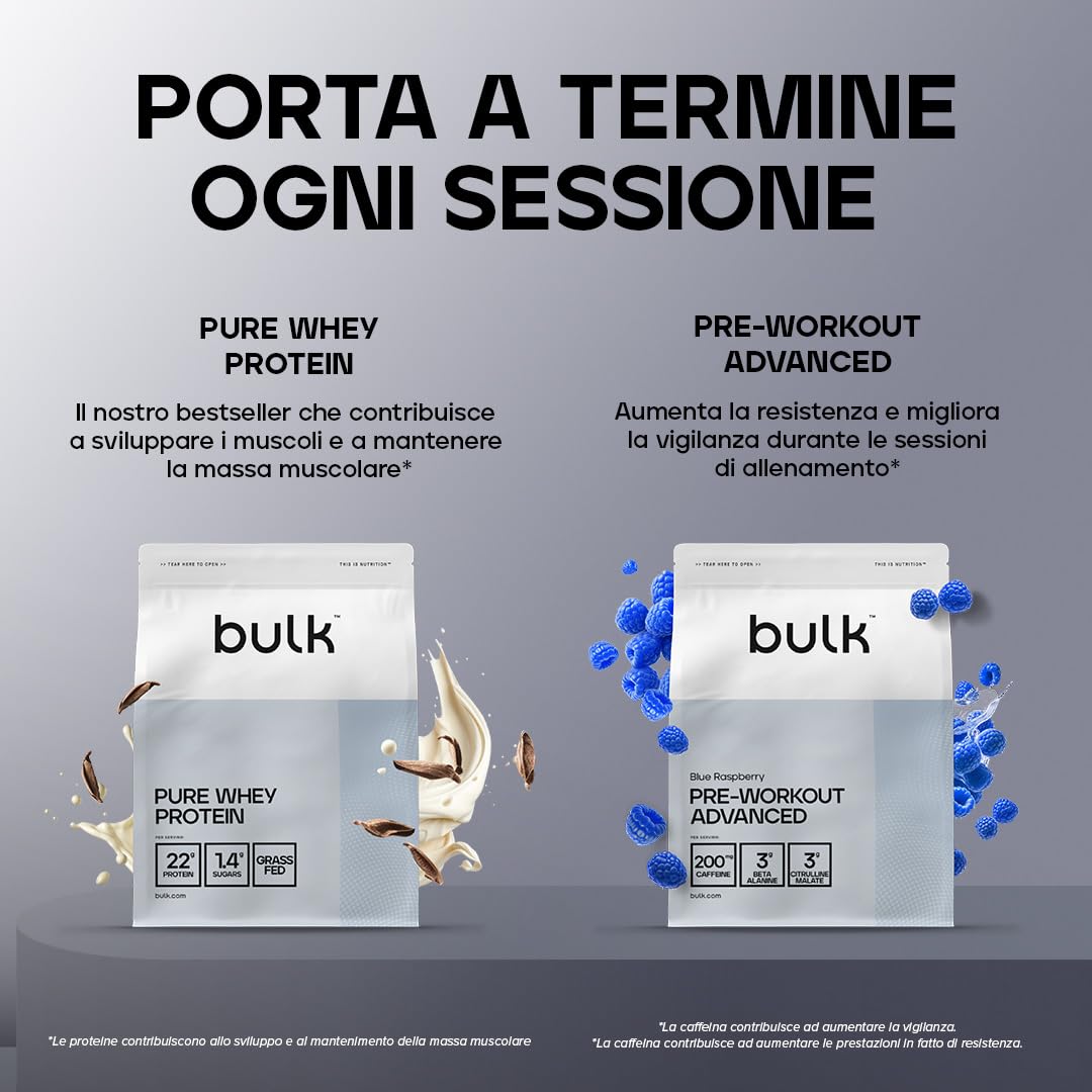Bulk Creatina Monoidrato Polvere 500 g | 147 porzioni | Creatina micronizzata pura | Frutti di bosco | Vegano e Halal | Ideale per fitness, allenamento e palestra | Si scioglie facilmente