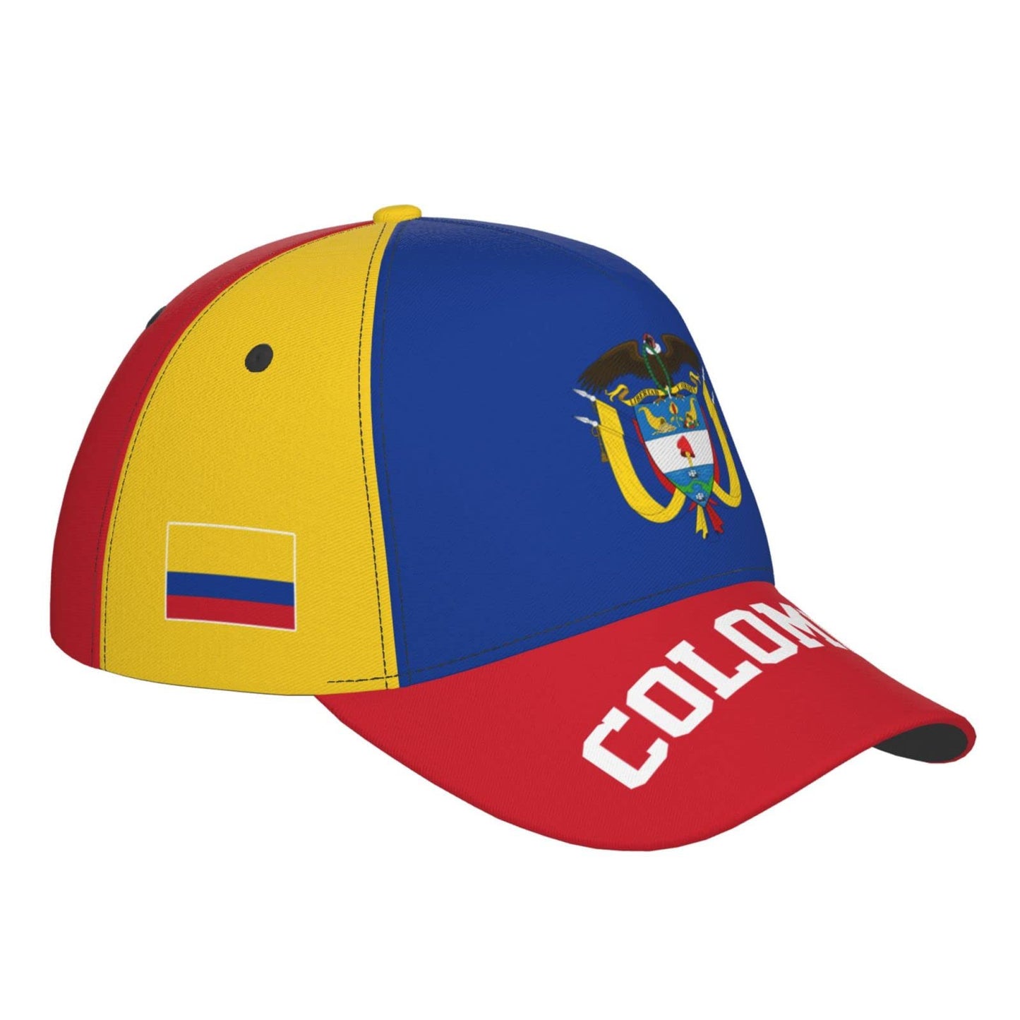 RFSHOP Colombia Bandiera Colombiano Baseball Cap Full Print Adulto Uomini Cappello Patriottismo Sostenitore Calcio Caps Nero, #1458, Etichettalia unica