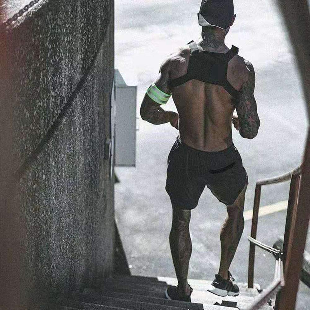 XDSP Pantaloncini Sportivi da Uomo, 2 in 1 Sport e Allenamento Fitness Shorts Jogging, Pantaloncini Asciugatura Veloce(Nero,M)