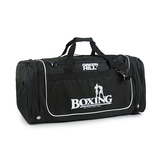 GREEN HILL Borsa Sportiva Boxing Borsone Sport Pugilato Palestra Fitness (L, Nero)