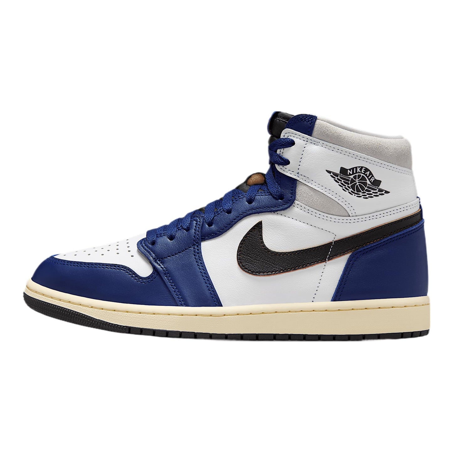 Air Jordan 1 High OG Rare Air Scarpe da uomo (DZ5485-100, Bianco/Grigio Neutro/Blu Reale scuro/Nero), Bianco/Grigio neutro/Blu reale scuro/Nero, 43 EU