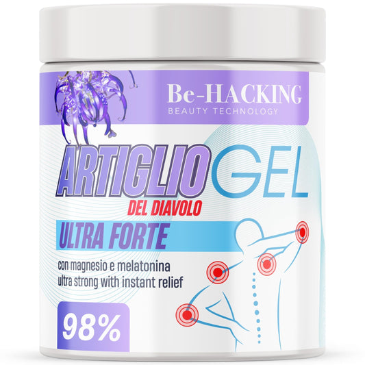 Gel Artiglio Del Diavolo Extra Forte 550ml - Crema per Dolori Articolari e Muscolari - Cervicale Contratture Mal di Schiena con Artiglio Del Diavolo, Magnesio e Melatonina - Ideale per Sportivi