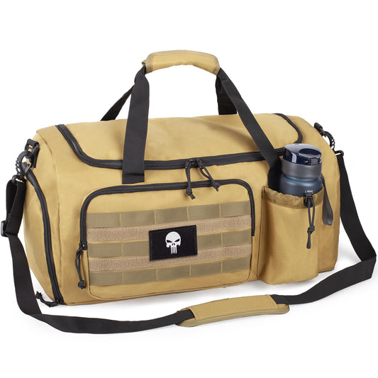 Borsa da palestra tattica da 40L per uomo, con scomparto scarpe e tasca impermeabile. Perfetta per sport, viaggi, campeggio ed escursioni.