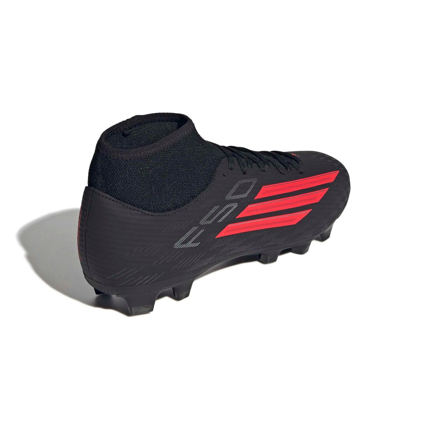 adidas Unisex - Adulto F50 Club Mid Cut Firm Ground/Multi Ground Football Boots, Core Black/Lucid Red/Core Black, 43 1/3 EU