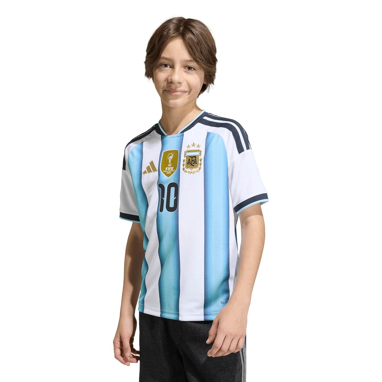 adidas Maglia da bambino Argentina Home Messi 2026 Juniors Short, bianco/blu., 11-12 Years