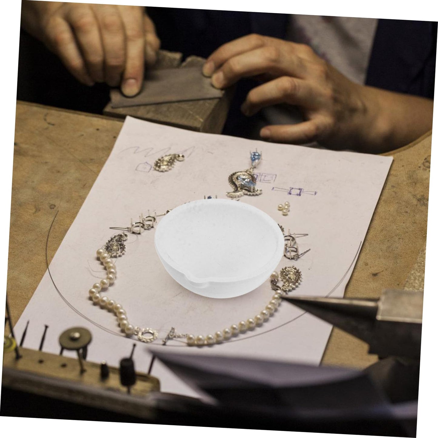 Anneome 1set Crisol Di Quartzo Per Fusione Metalli Attrezzatura Per Gioielli e Facile Da Pulire Per Argento