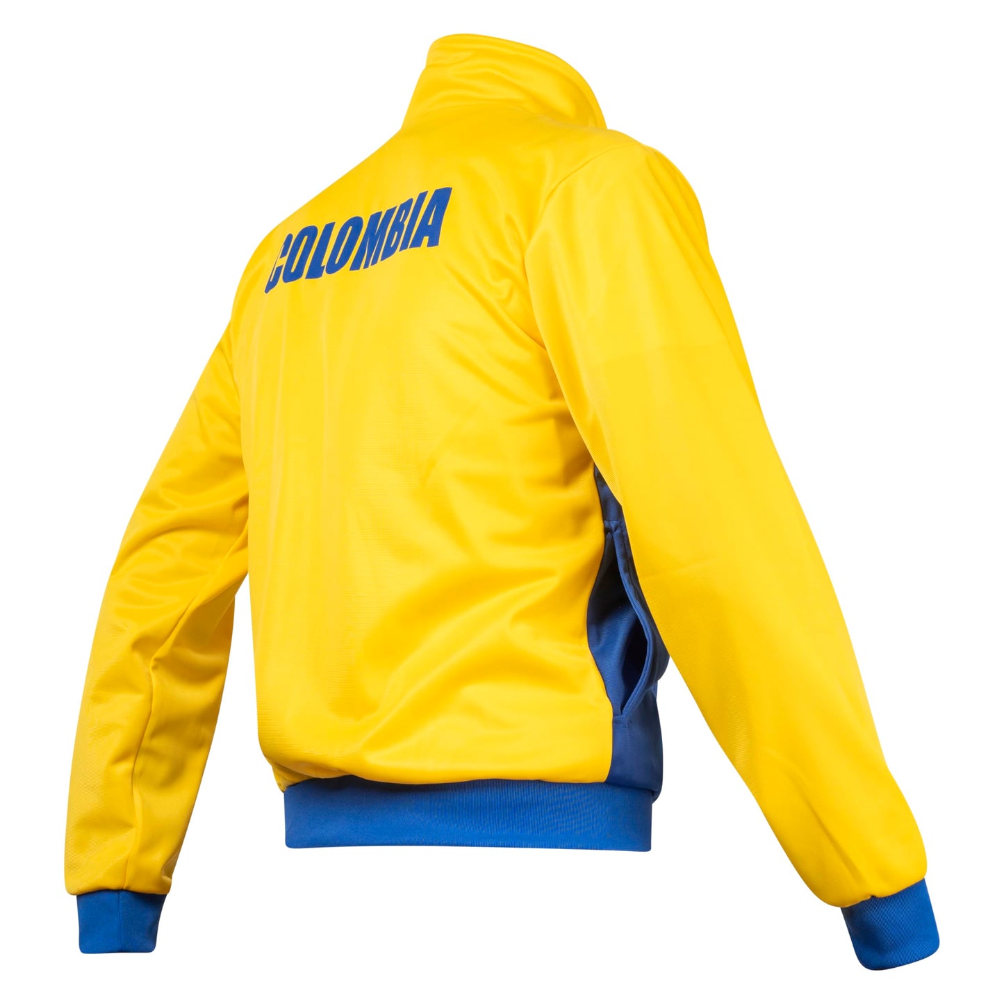 JL Sport Maglione giacca sportiva vintage Colombia retrò calcio giallo blu e rosso XL