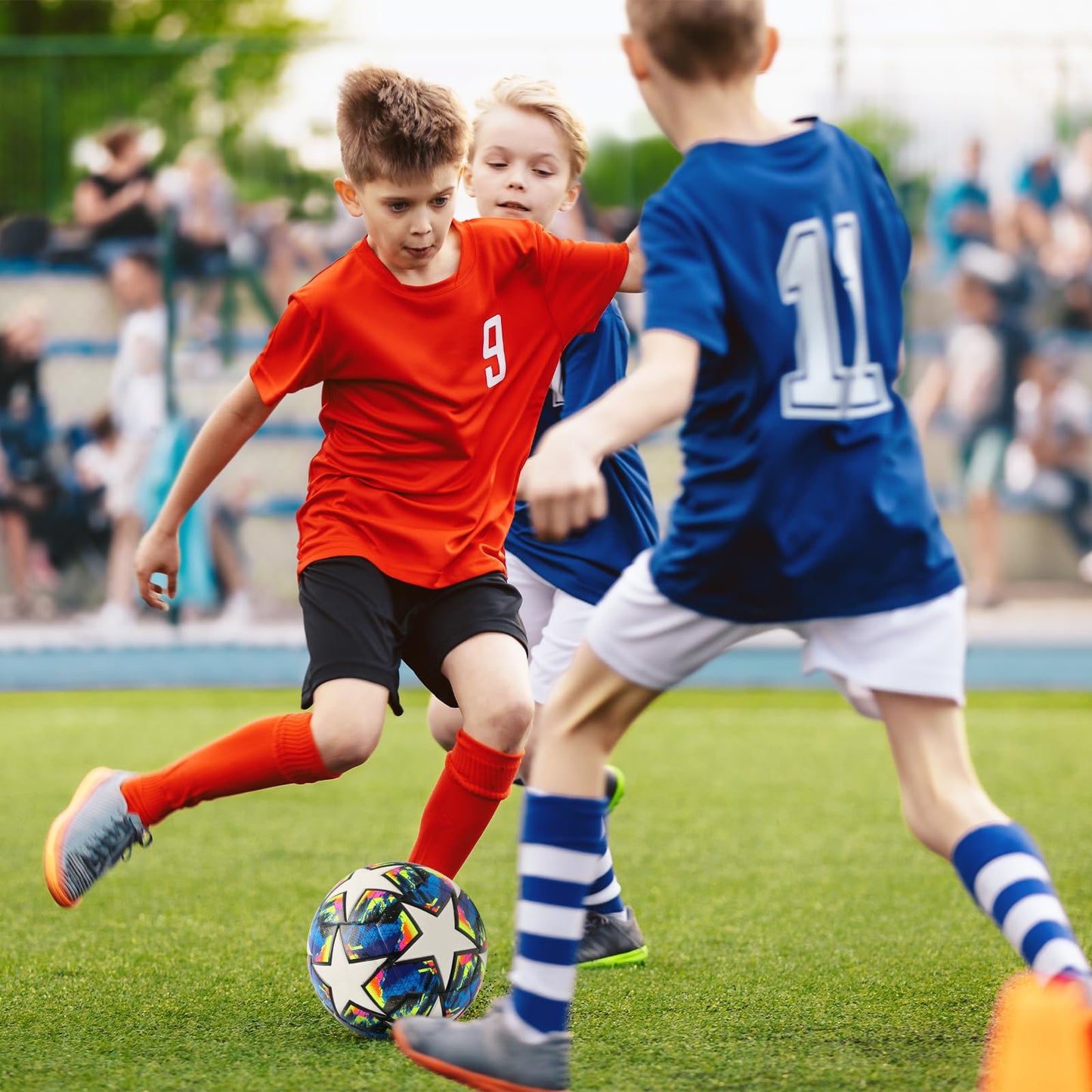 Clvsyh Pallone Da Calcio Champions, Pallone Da Calcio Di Dimensioni 5，Pallone Da Calcio Per Bambini E Adulti Con 1 Pompa Per Palloni, Regalo Di Compleanno Per Il Gioco E L'Allenamento