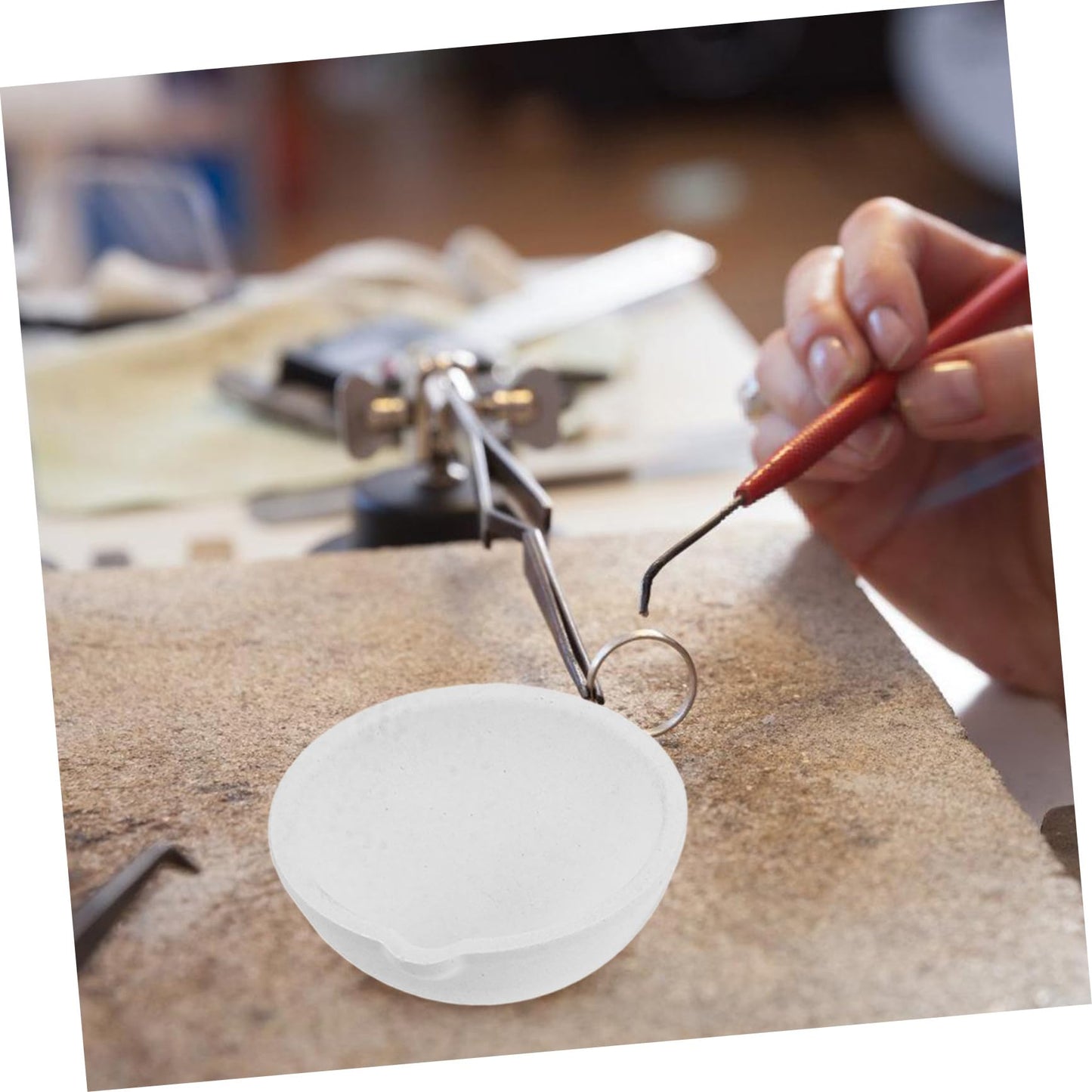 Anneome 1set Crisol Di Quartzo Per Fusione Metalli Attrezzatura Per Gioielli e Facile Da Pulire Per Argento