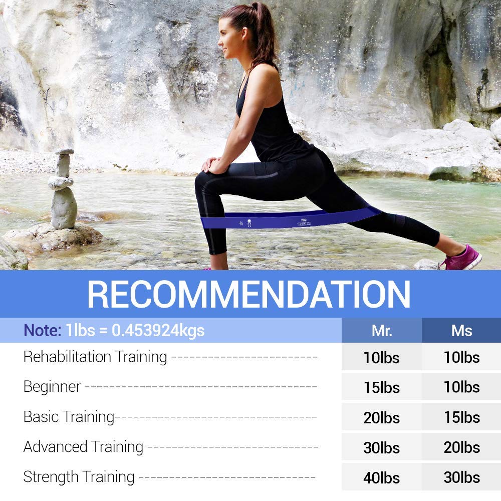 TechStone Set di fasce di resistenza per uomini e donne, pacchetto di 5 diversi livelli di resistenza Banda elastica per l'allenamento Allenamento sportivo Attrezzature per il fitness per allenamento
