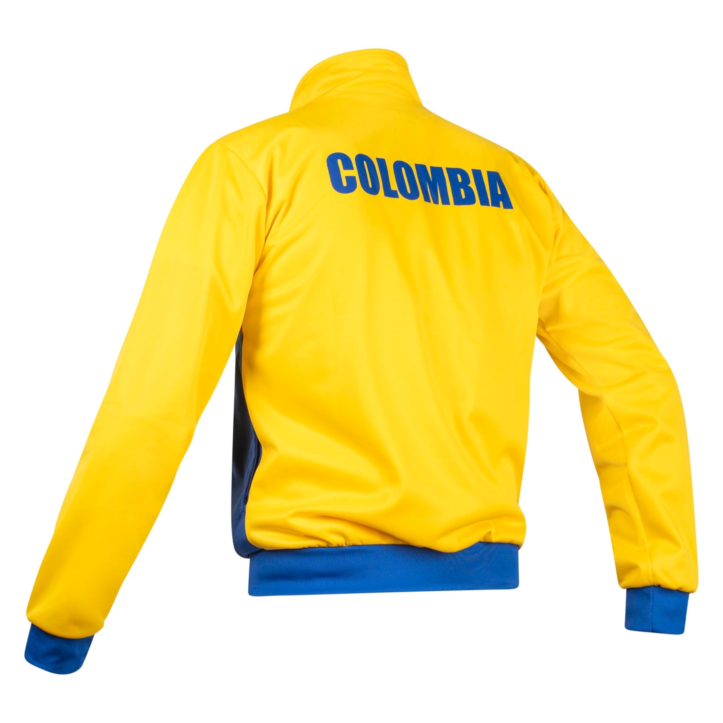 JL Sport Maglione giacca sportiva vintage Colombia retrò calcio giallo blu e rosso XL