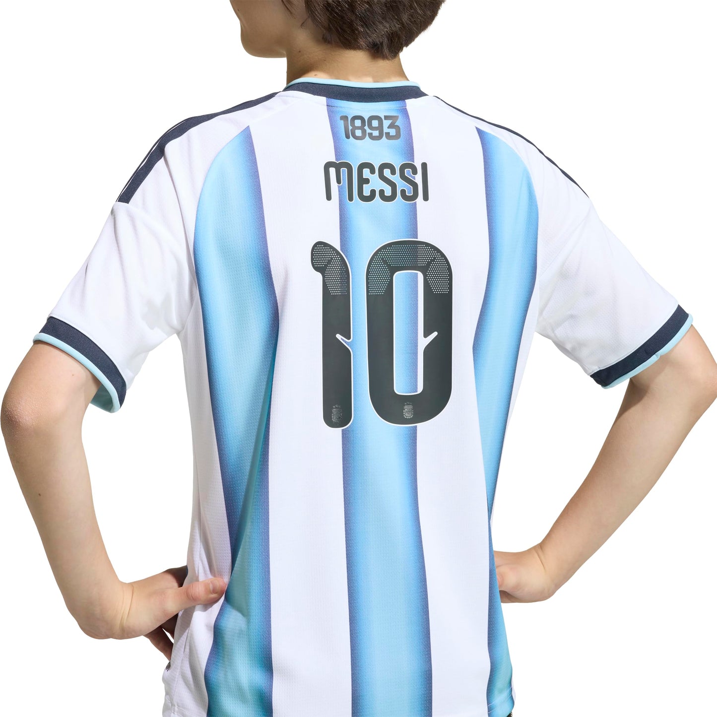 adidas Maglia da bambino Argentina Home Messi 2026 Juniors Short, bianco/blu., 11-12 Years
