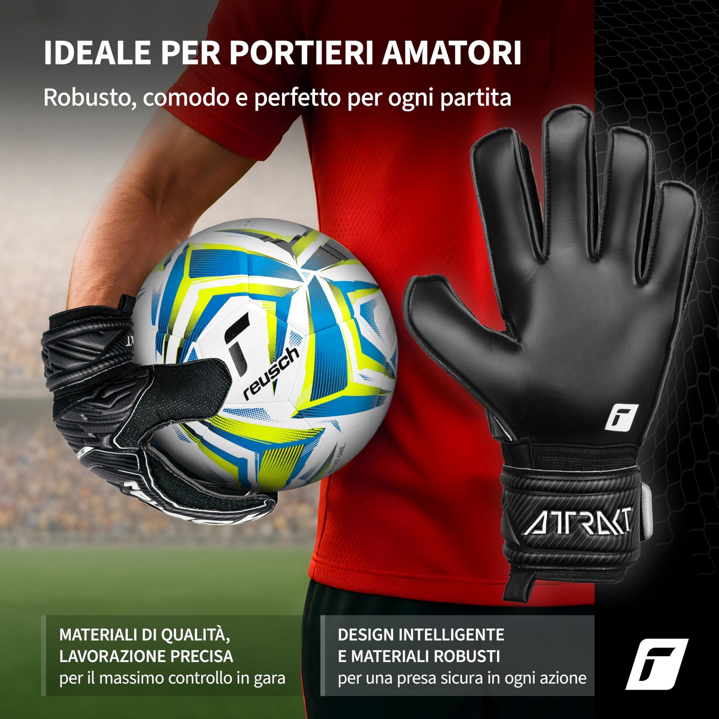 Reusch Attrakt Solid, Guanti da Portiere Unisex Adulto